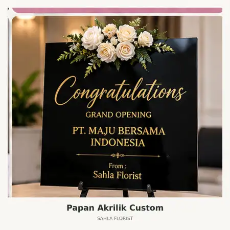 Papan Bunga Akrilik Singosari